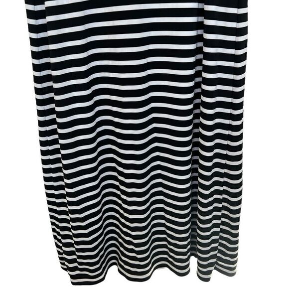 Lauren Ralph Lauren Black/White Striped Nautical Preppy Sleeveless Shift Dress - Picture 4 of 9